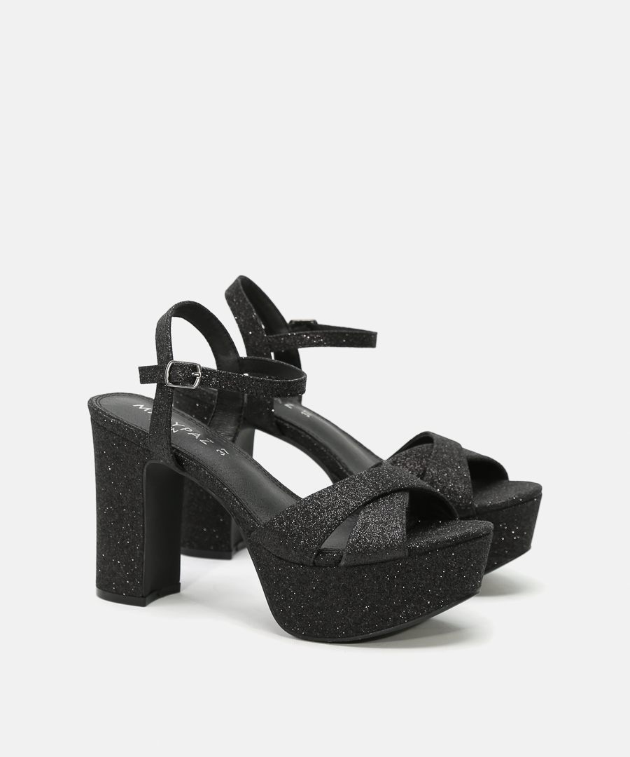 Sandálias plataforma glitter image number null